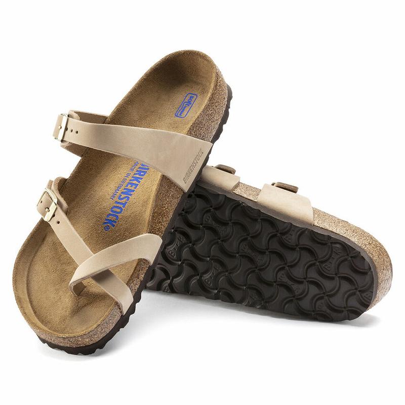 Birkenstock Soft Footbed Nubuck Læder Mayari Dame Brune | DK 407CTV